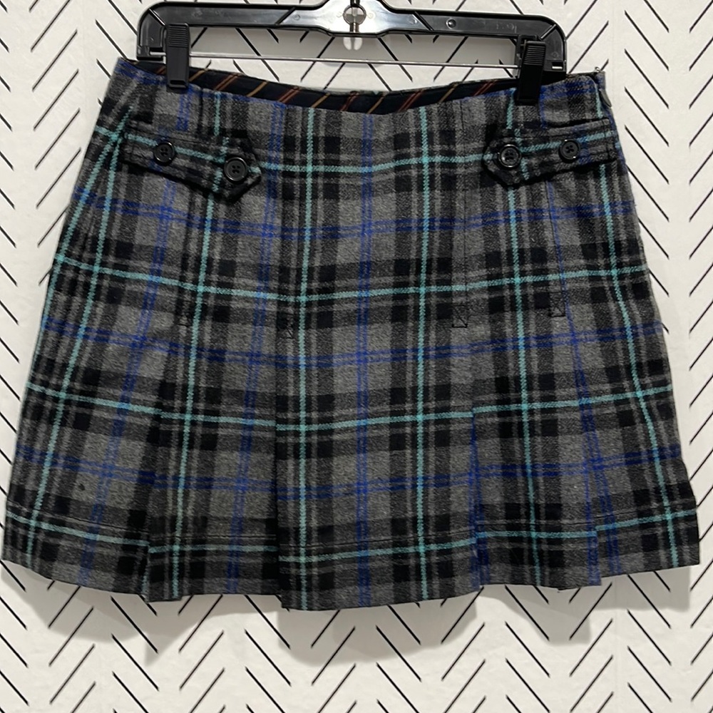 Gap Plaid Wool Skirt. School girl, Size 8, 90's, Preppy, Academia, Y2K